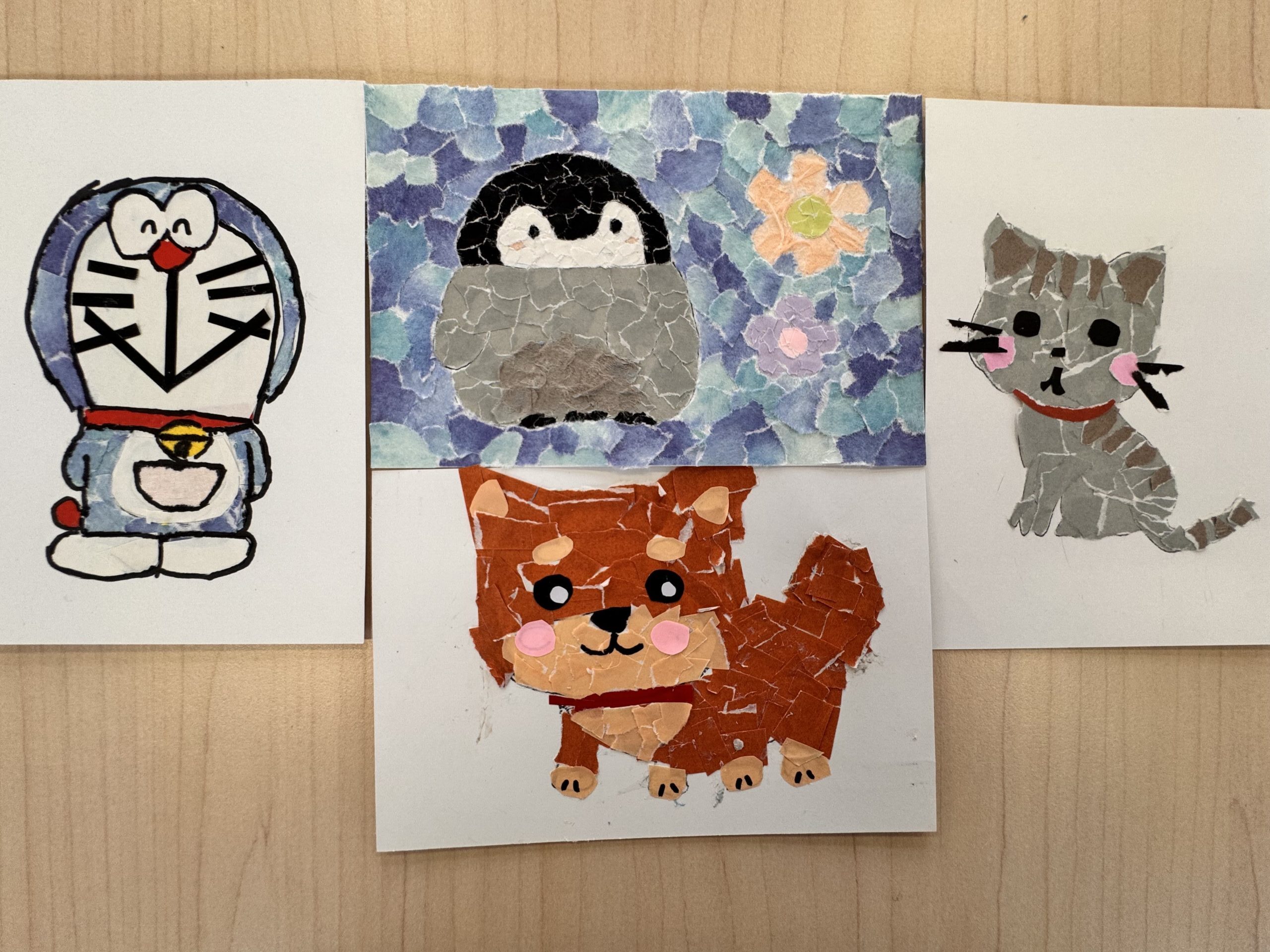 【制作活動】ちぎり絵に取り組みました♪