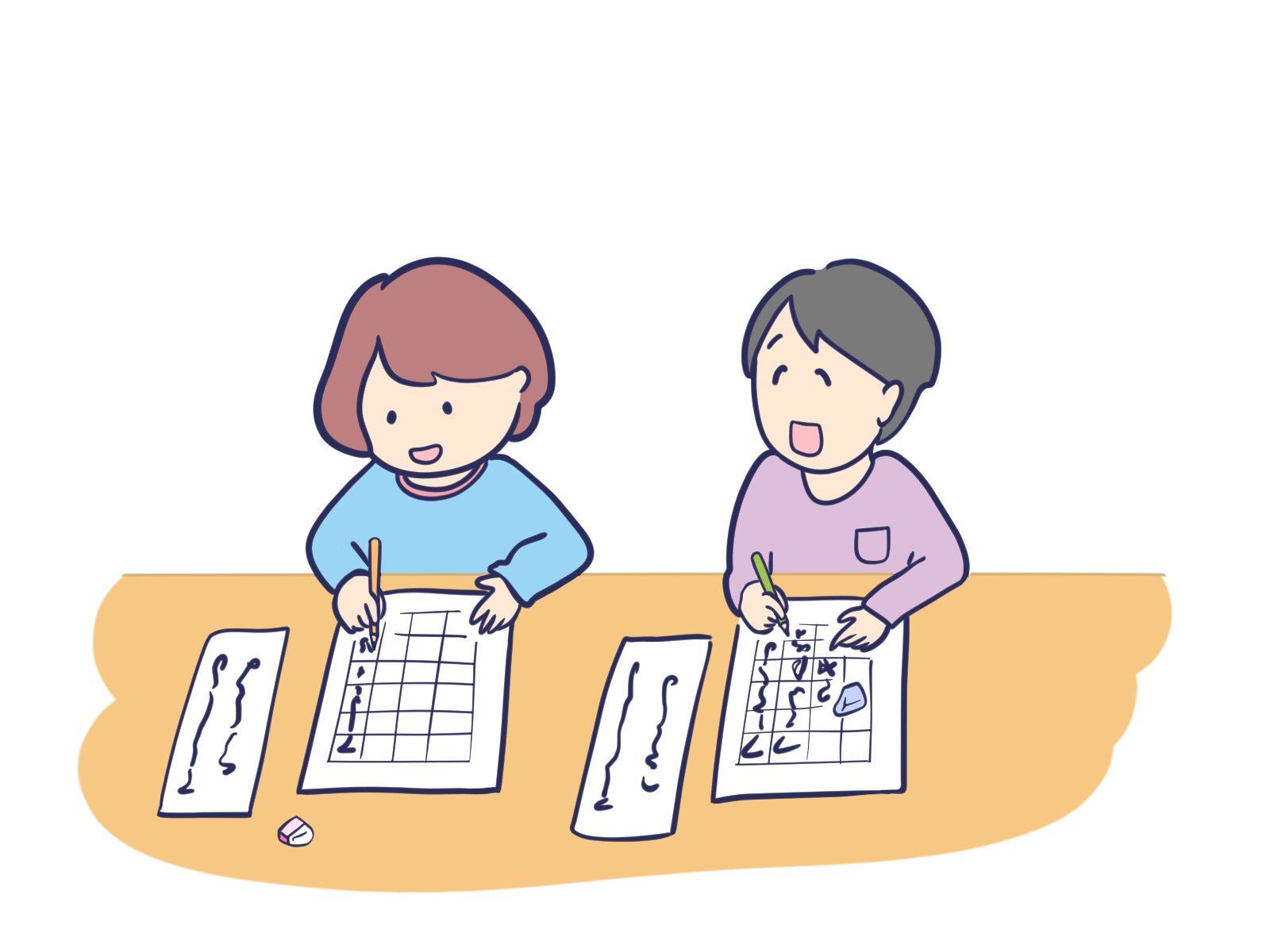 【グループワーク】就活にも役立つ美文字を目指して！コリード甲府のペン字の取り組み♪