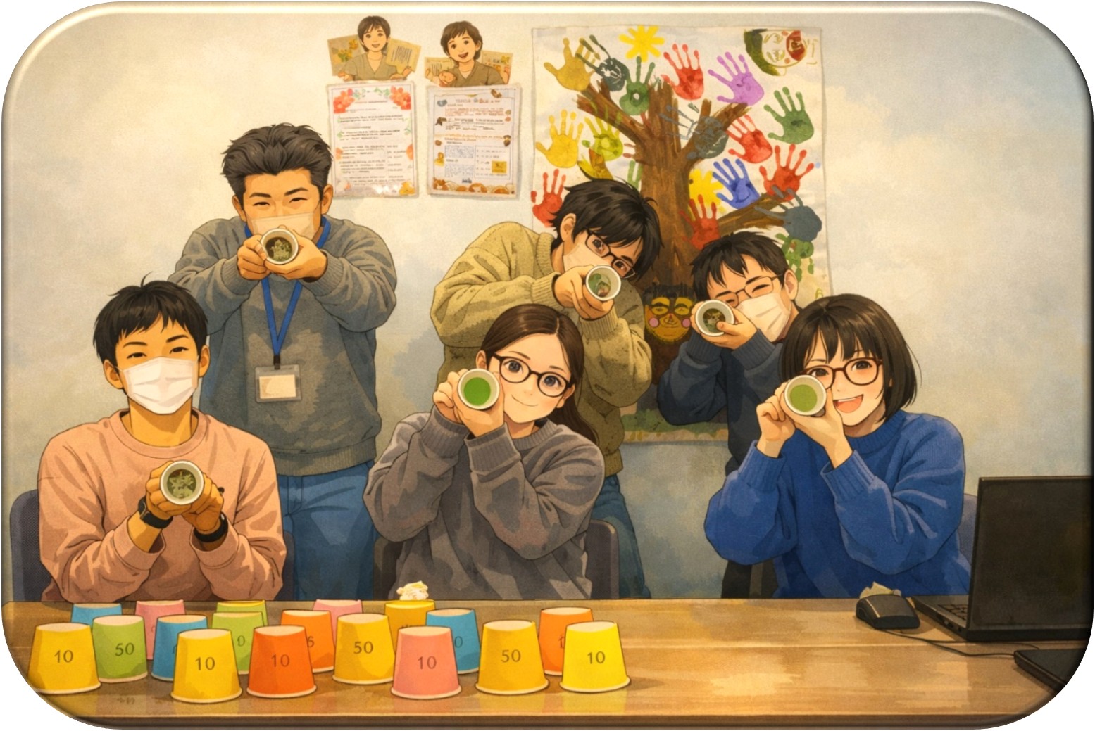 コリード韮崎の利用者さんの考案で空気と全力で向き合ったグループワーク！