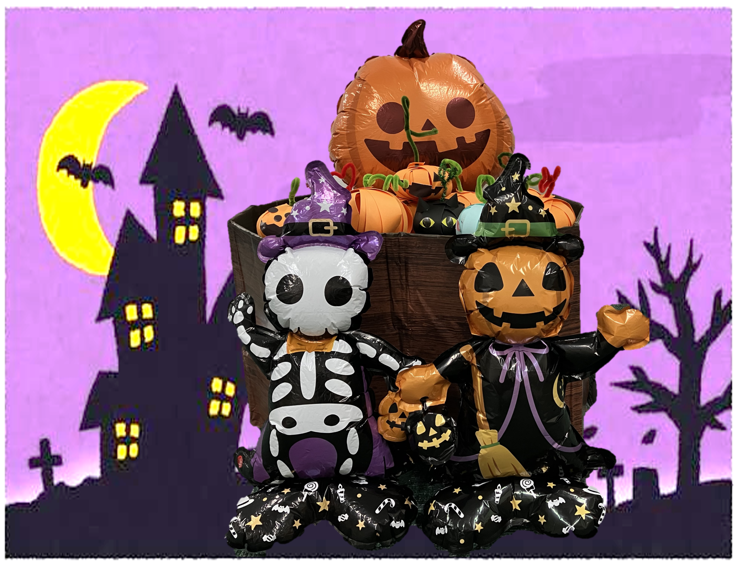 みんなで協力！ハロウィンの飾りを作って飾ろう！